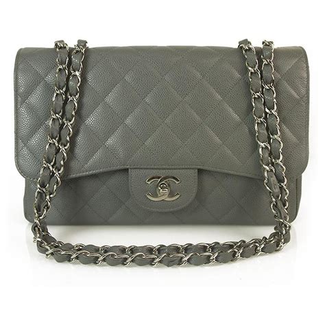 grey chanel canvas bag|Chanel classic bag with flap.